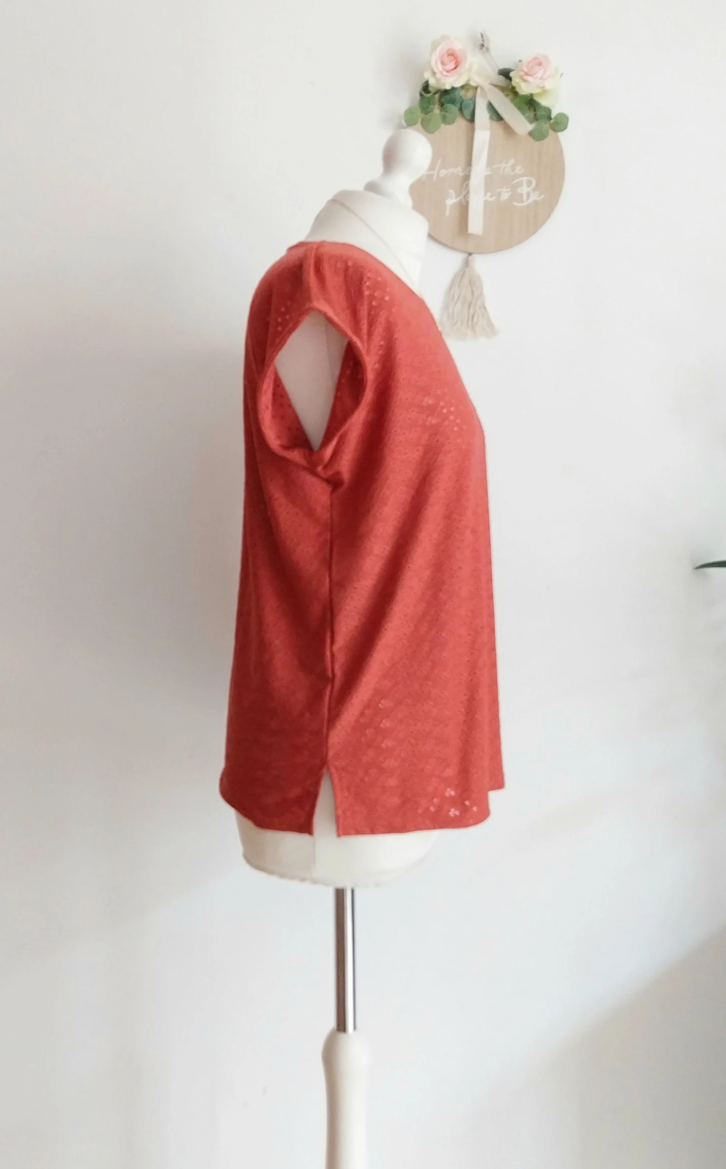 Top fluido de frambuesa con efecto bordado inglés Etam Talla 40 – photo 7